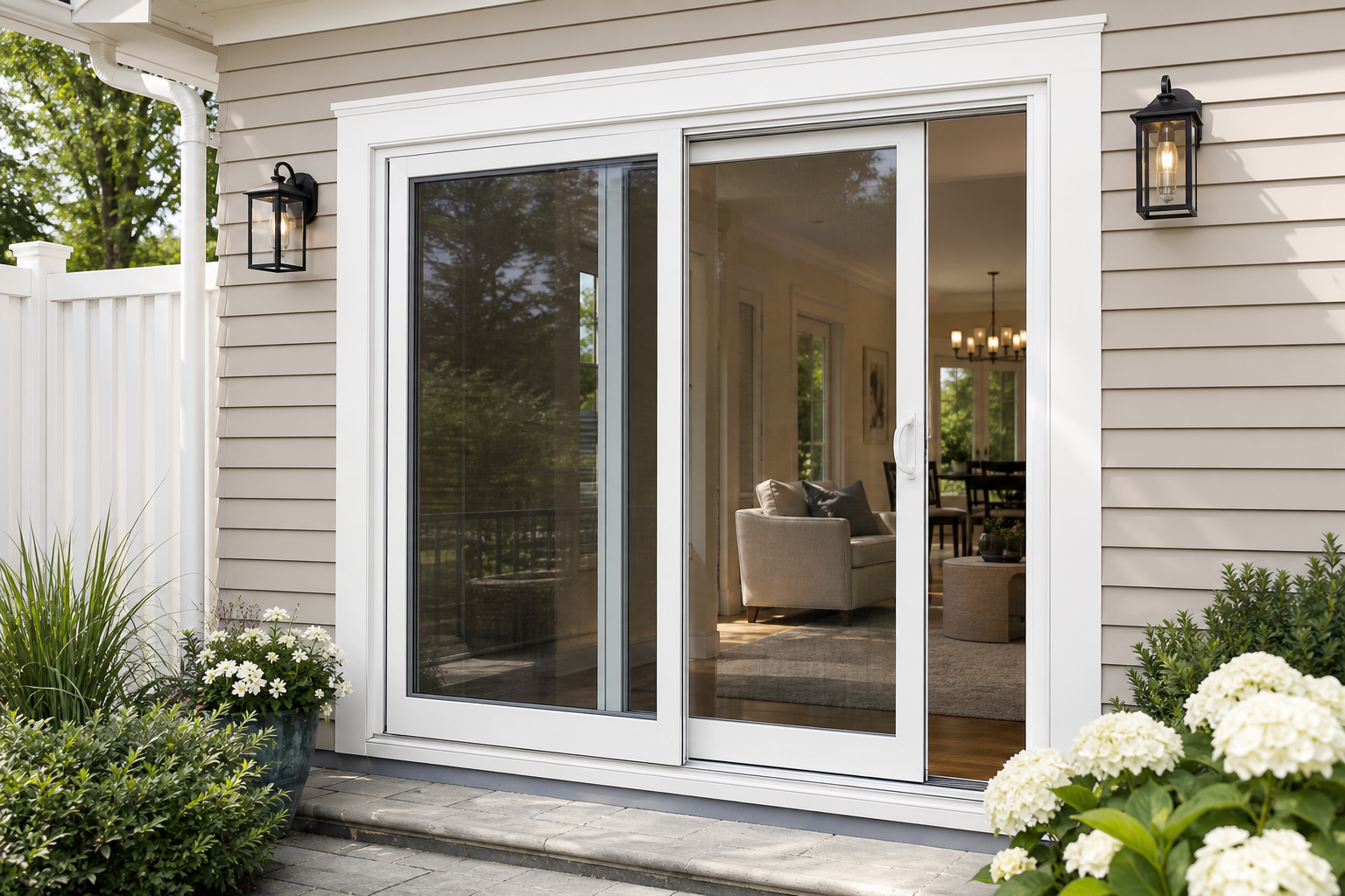 Sliding patio door installation
