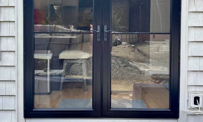 A Kitchen Patio Door Set to a Deck That Did Not Exist Yet, Merrimac MA