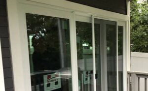 A Three Panel Sliding Patio Door in Charlestown, MA