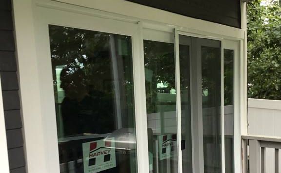 A Three Panel Sliding Patio Door in Charlestown, MA